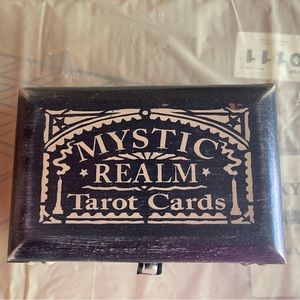Salem Halloween Mystic Realm Tarot Primitive decorated Wicca Wooden Box